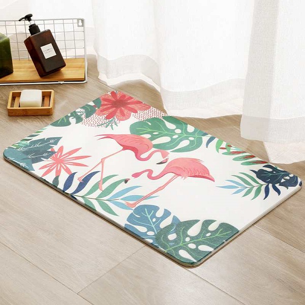 Thảm Đá In Hình Tuyết Mai 40X60Cm