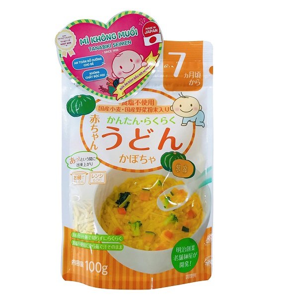 Mì Udon Bí Ngô Không Muối Tanabiki 100G 7M+