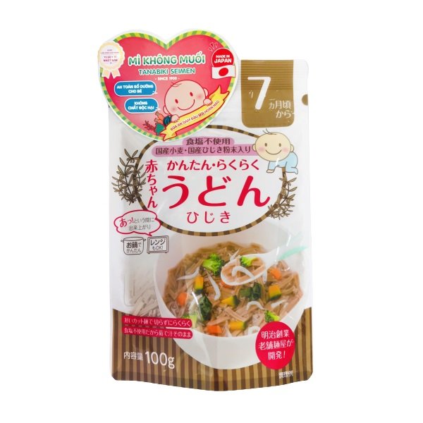 Mì Udon Rong Biển Không Muối Tanabiki 100G 7M+