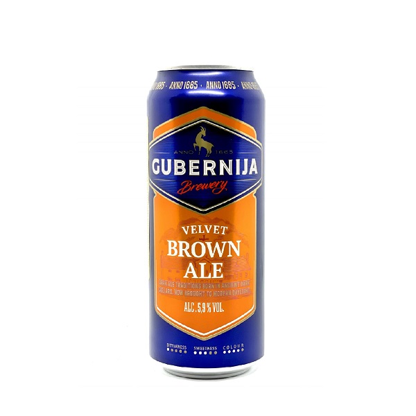 Bia Gubernija Velvet Brown Ale Can 5.9%Alc 500Ml