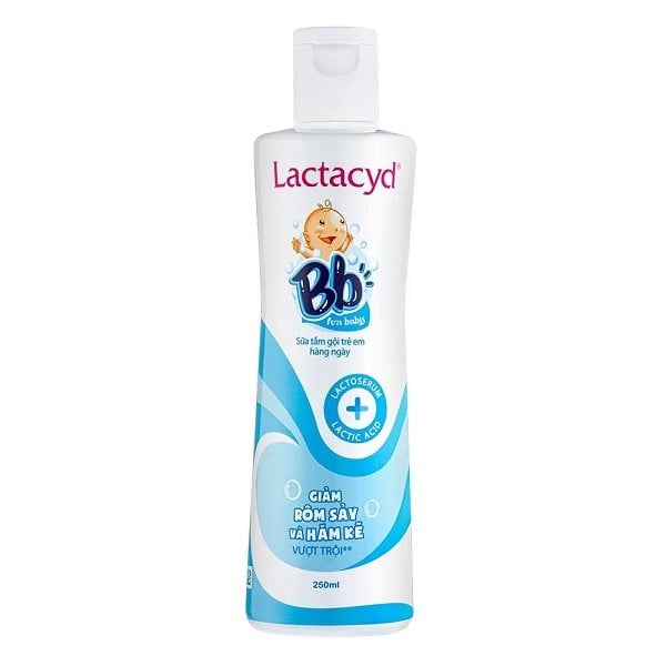 Sữa Tắm Gội Em Bé Lactacyd Giảm Rôm Sảy Và Hăm Kẽ 250Ml
