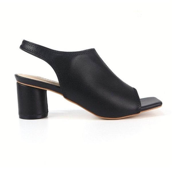 Giày Giả Boot Sabo Mũi Vuông 7Cm Cillie Màu Đen 1015 - Den (Store 5703)