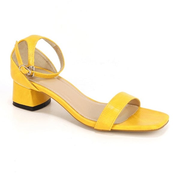 Giày Sandal Nữ Thời Trang Quai Ngang Cillie Màu Vàng 1235 - Vang (Store 5703)