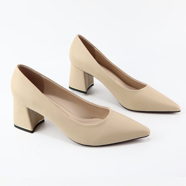 Giày Cao Gót Miso 5Cm Cillie Màu Kem M028 - Kem (Store 5703)