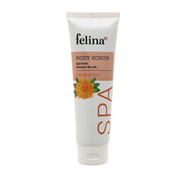 Gel Tắm Tẩy Tế Bào Da Chiết Cơ Thể Chiết Xuất Hoa Cúc Felina Body Scrub Calendula 300Ml (Wn)