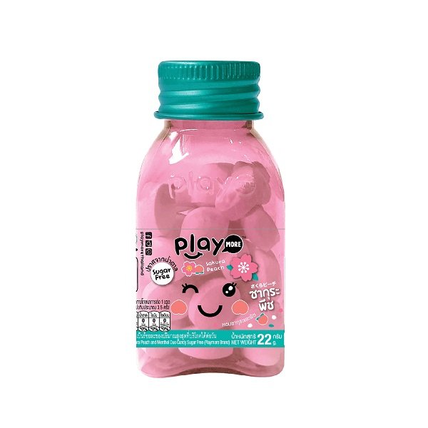 Kẹo The Vị Đào Sakura Playmore Hũ 22G