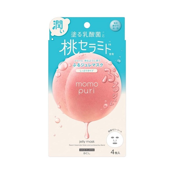 Mặt Nạ Dưỡng Ẩm Hương Đào Momopuri Jelly Mask Hộp 4 Miếng (Wn)