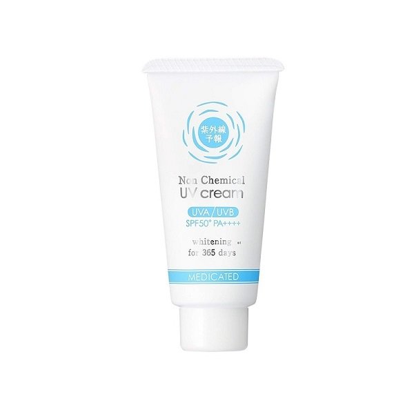 Kem Chống Nắng Dưỡng Trắng Da Vật Lý Shigaisen Yohou Non Chemical Whitening Uv Cream Spf 50/Pa++++ 40G (Wn)