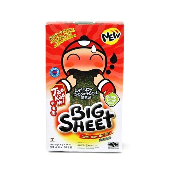 Bánh Snack Rong Biển Giòn Big Sheet Vị Cay 3.2Gx12