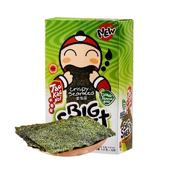 Bánh Snack Rong Biển Giòn Big Sheet Vị Truyền Thống 3.2Gx12