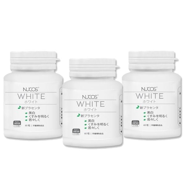 Combo 3 Thực Phẩm Bảo Vệ Sức Khỏe Nucos White Giảm Thâm Nám, Chống Uv Hộp 60 Viên