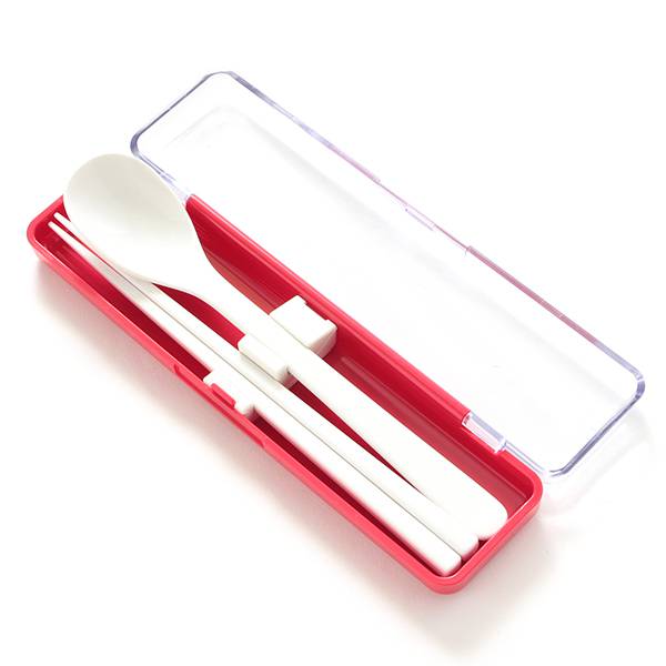 Bộ Muỗng Đũa Màu Đỏ 18.5Cm