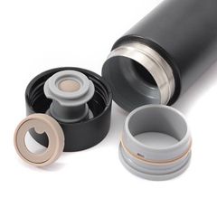 Bình Giữ Nhiệt Teflon Nắp Xoay 500ml Đen