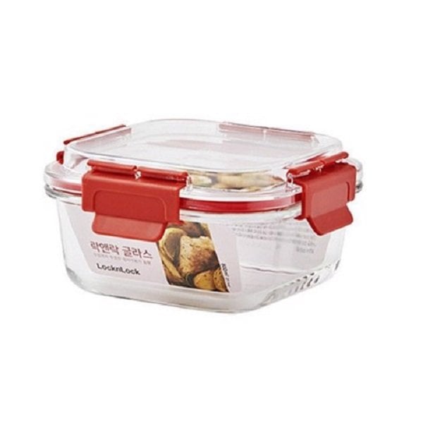 Hộp Thủy Tinh Chịu Nhiệt Lock&Lock 320Ml Llg238 - Màu Đỏ