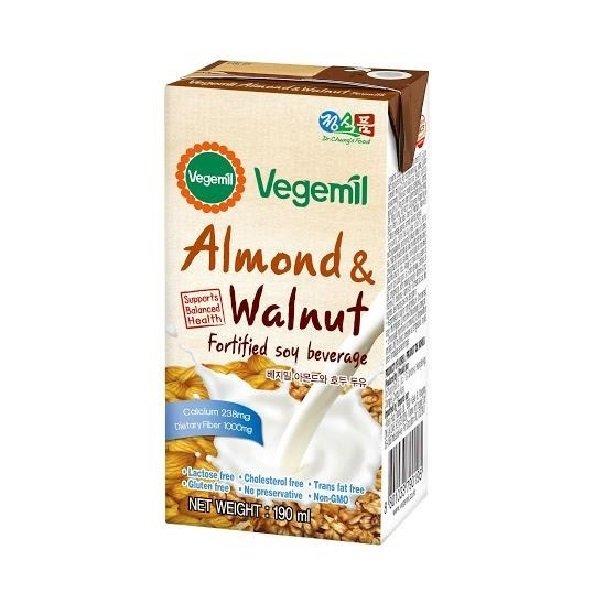 Sữa Đậu Nành Hạnh Nhân Óc Chó Vegemil 190Ml (Hộp)