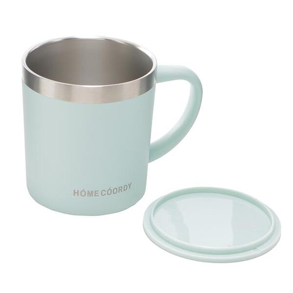 Cốc Giữ Nhiệt Màu Xanh Nhạt Có Tay Cầm 300Ml