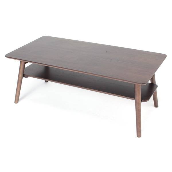 Bàn Gấp Có Kệ Home Coordy Màu Nâu 90X45X35Cm
