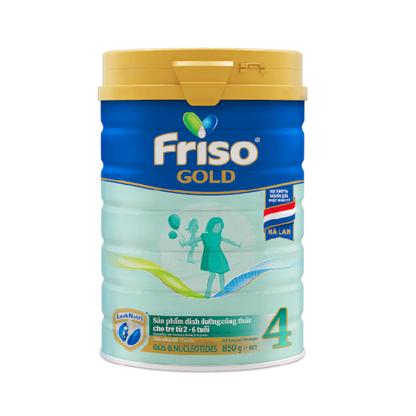 Sữa Bột Frisolac Gold 4 Lon 850G (2 - 6 Tuổi)