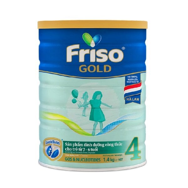 Sữa Bột Frisolac Gold 4 Lon 1400G (2 - 6 Tuổi)