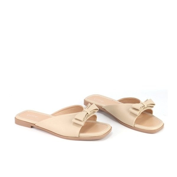 Dép Nơ Màu Kem Cillie 1194 (Store 5703)