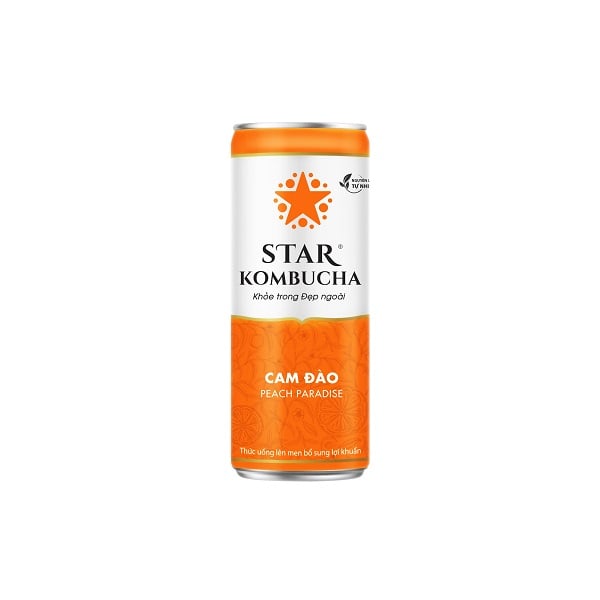 Thức Uống Lên Men Star Kombucha Cam Đào 250Ml