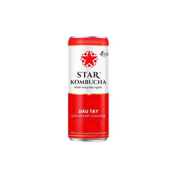 Thức Uông Lên Men Star Kombucha Dâu Tây 250Ml