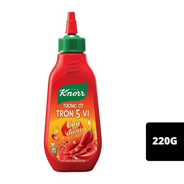 Tương Ớt Knorr Tròn 5 Vị Cay Đậm Chai 220G
