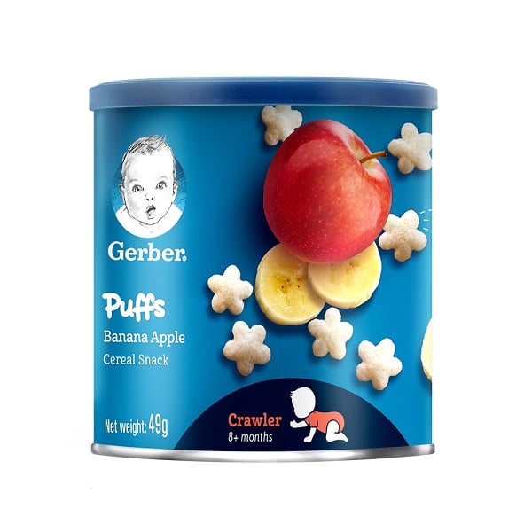 Thực Phẩm Bổ Sung Bánh Ăn Dặm Gerber Vị Chuối Táo 49G