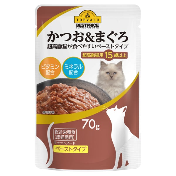 Thức Ăn Dạng Thạch Cho Mèo Lớn Tuổi Aeon Topvalu 70G