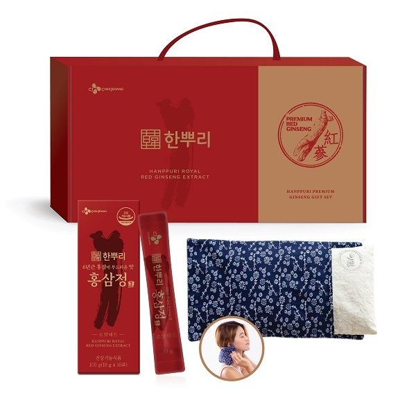Hộp Quà Thực Phẩm Bảo Vệ Sức Khỏe Cj Hanppuri Royal Red Ginseng Extract Hộp 10 Gói X 10G