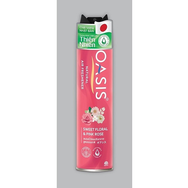Xịt Phòng Oasis Natural Sweet Floral & Rose 320Ml