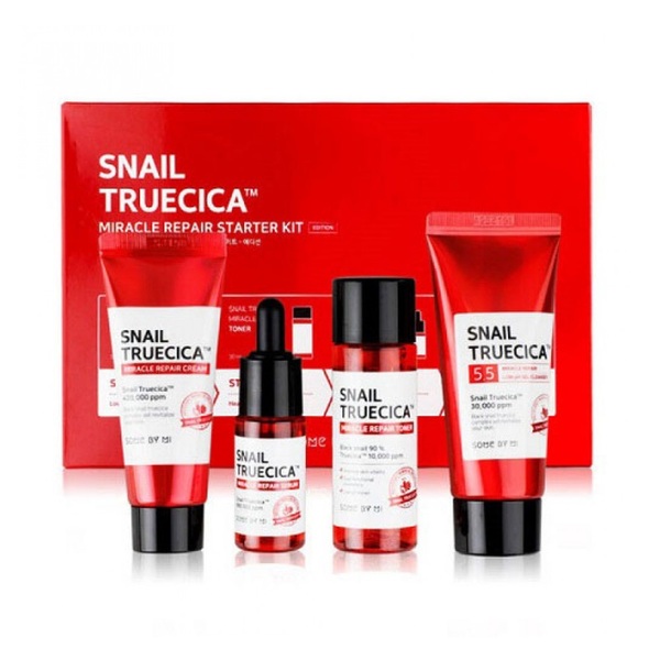 Bộ Kit Ốc Sên Phục Hồi Da, Mờ Thâm Sẹo 4 Món Some By Mi Snail Truecica Miracle Repair Starter Kit - Edition (Wn)