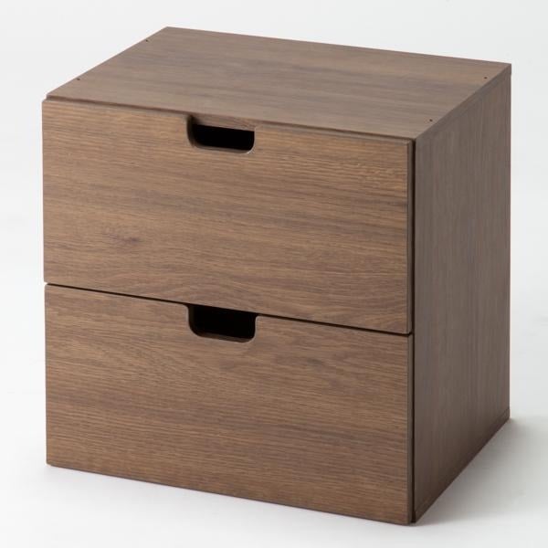 Tủ Đựng Đồ Home Coordy 2 Ngăn Kéo Màu Nâu