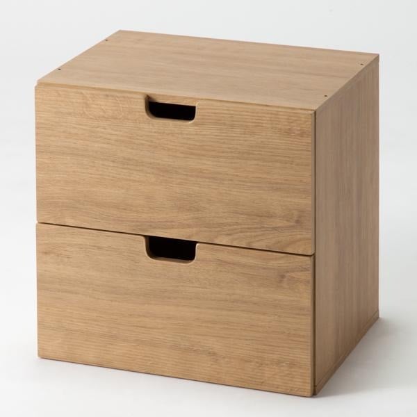 Tủ Đựng Đồ Home Coordy 2 Ngăn Kéo Màu Gỗ Tự Nhiên