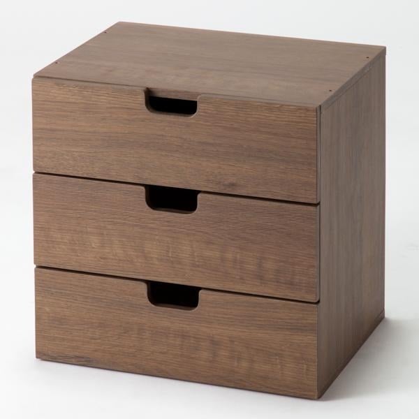 Tủ Đựng Đồ Home Coordy 3 Ngăn Kéo Màu Nâu