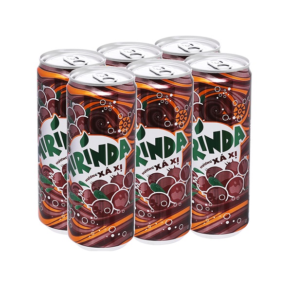 Lốc 6 Mirinda Sá Xị Sleek 320Ml