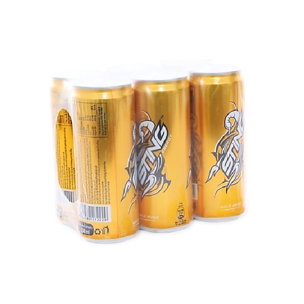 Lốc 6 Nước Tăng Lực Sting Gold Sleek 320Ml