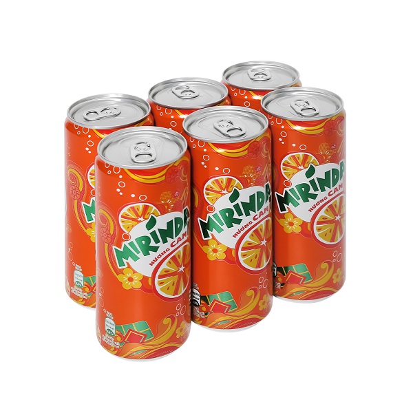Lốc 6 Mirinda Cam Sleek 320Ml