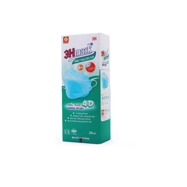 Khẩu Trang 3H 4 Lớp 4D Cc Xanh 20C