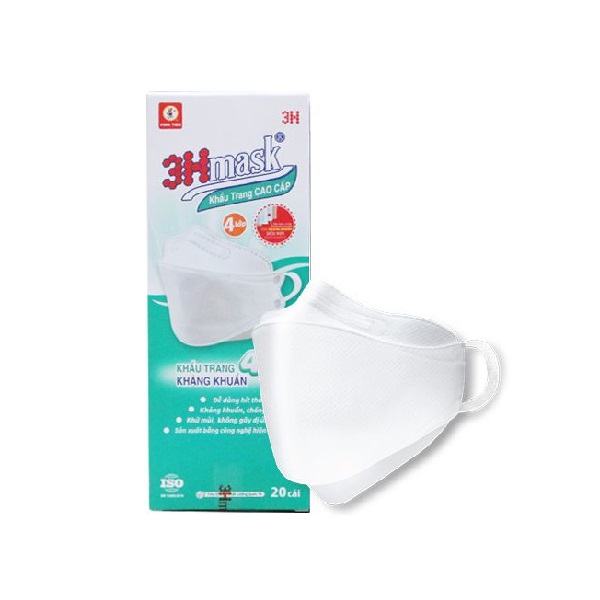 Khẩu Trang 3H 4 Lớp 4D Cc Trắng 20C