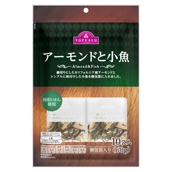 Bánh Hạnh Nhân Và Cá Khô Topvalu 60G