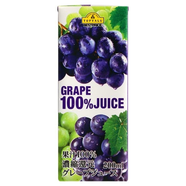 Nước Ép Nho 100% Topvalu Best Price 200Ml
