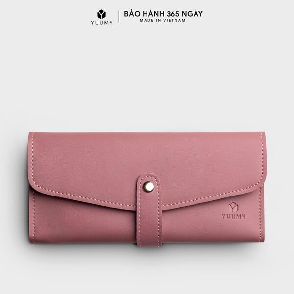 Ví Nữ Cầm Tay Màu Hồng Ruốc Yuumy Yv47Hr (Store 5703)