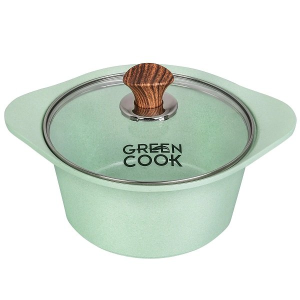 Nồi Đúc Men Đá Xanh Ngọc Greencook 20Cm Gcs05 - 2