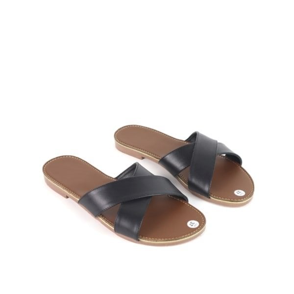 Dép Bệt Quai Chéo Màu Đen Cillie 2000 (Store 5703)