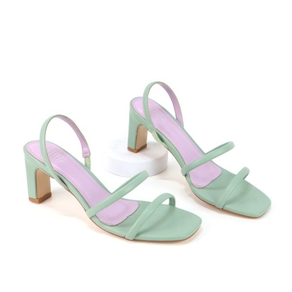 Giày Dây Gót Trụ 7Cm Màu Xanh Cillie 1166 (Store 5703)