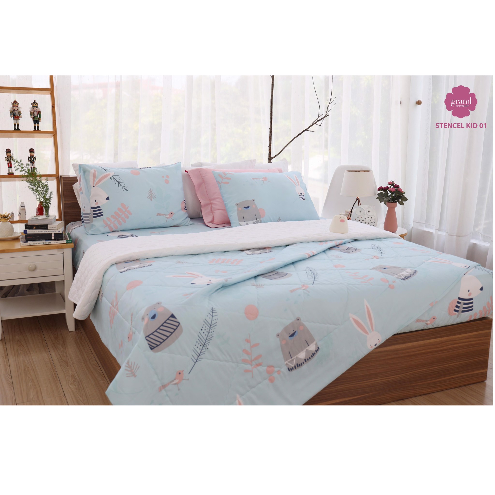 Bộ Ga Chun Chần Tencel Thanh Bình 200*220 Cm