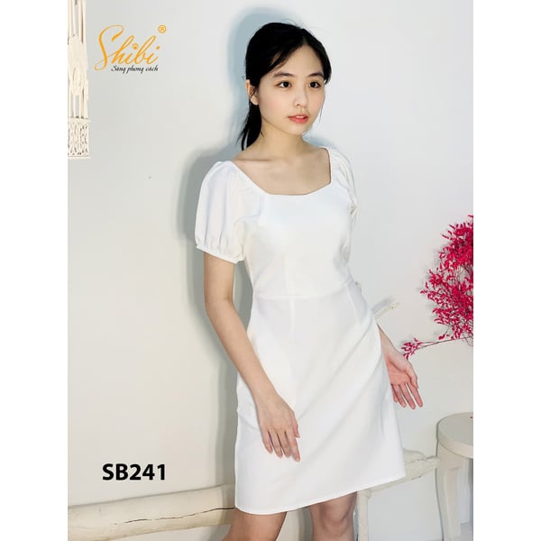 Đầm Hở Vai Màu Trắng Shibi Sb241Ae (Store 5703)