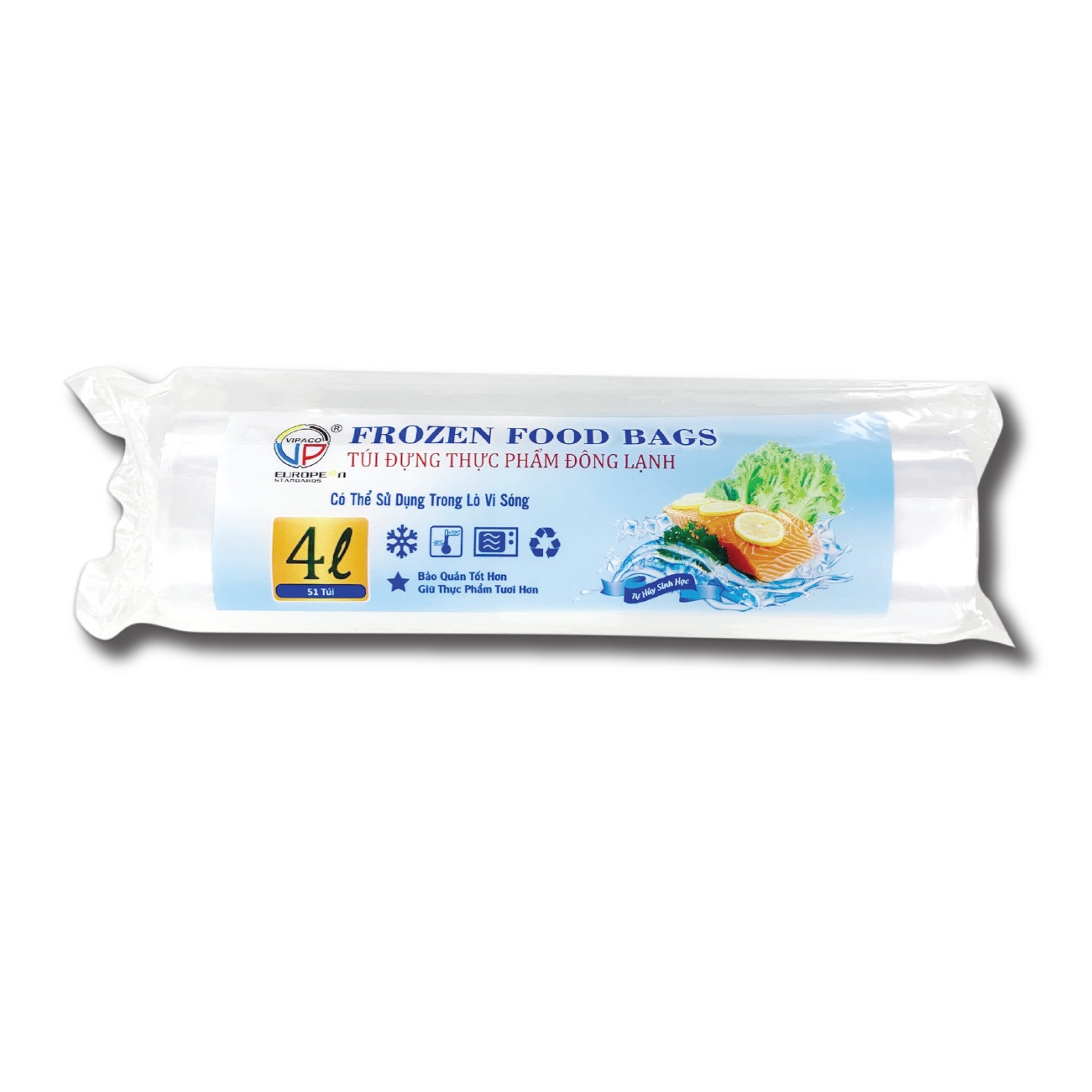 Túi Đựng Thực Phẩm Đông Lạnh Vipaco 4L 20X40X51T