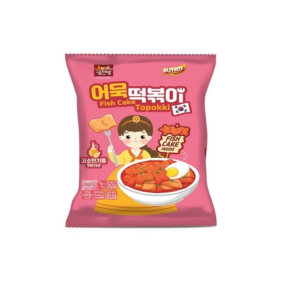 Bánh Gạo Gói Topokki Chả Cá Dầu Mè 188G
